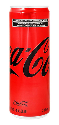 10 Pack Refresco Cola Sin Azucar Coca Cola 355 Ml