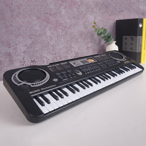 Instrumento De Teclado Electrónico Negro, 61 Teclas, Piano M