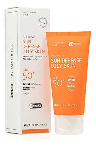 Inno-derma Sun Defense Sunblock Uvp 50+ Pieles Grasas/mixtas