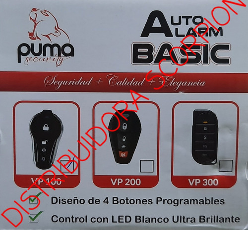 Auto Alarma Puma Viper Vp 300 Automotriz Universal Todo Auto