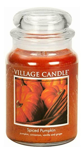 Village Candle Vela Aromática Con Aroma De Calabaza, 22 Oz