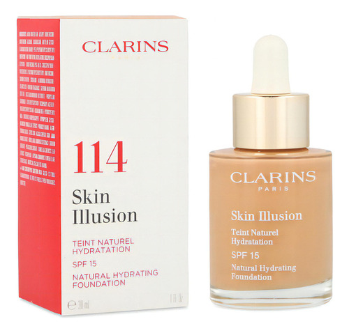 Base de maquillaje en fluido Clarins Skin Illusion Sin Illusion tono capuccino 114 - 30mL 0.13kg