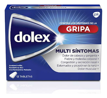 Dolex Gripa Acetaminfen + Fenilerfina + Clorfeniramina 500mg