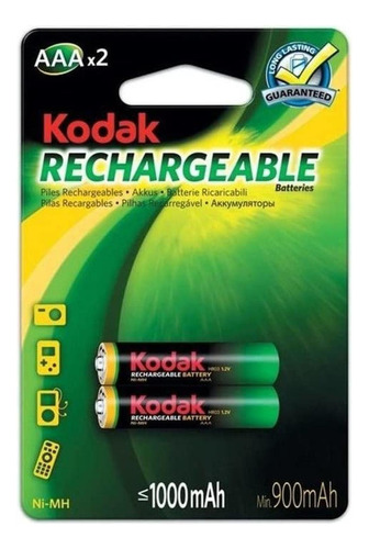 Pila Kodak Recargable Aaa Con 2 Piezas 900 Mah