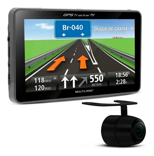 Gps Automotivo Multilaser Gp039 7'' Tv Mp4 + Camera De Ré