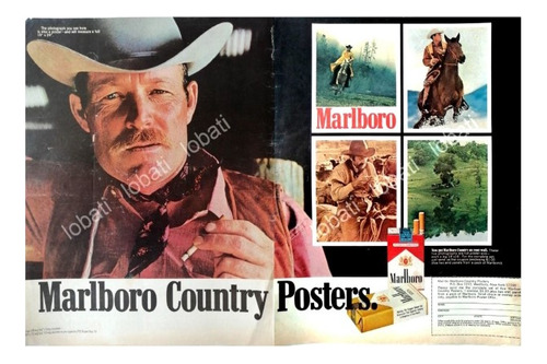 Cartel Retro Promocion De Posters De Cigarros Marlboro 1972