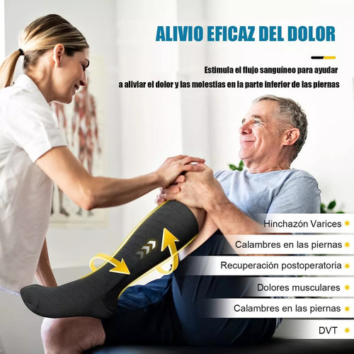4 Pares De Calcetines De Compresión Para Mujer Y Hombre De 1