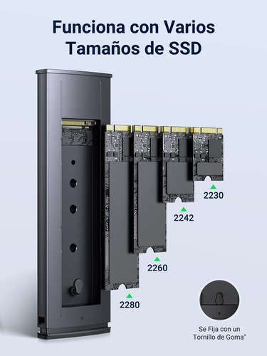 Carcasa Ssd Nvme M.2 Ugreen 2230/2242/2260/2280 Cm578 15512