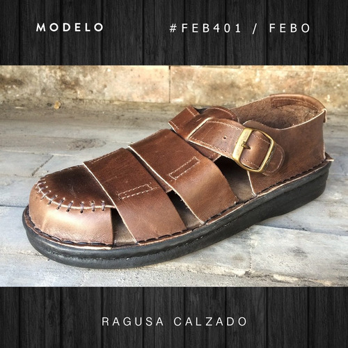 Sandalias Franciscanas Febo - Cuero - Envío Gratis!