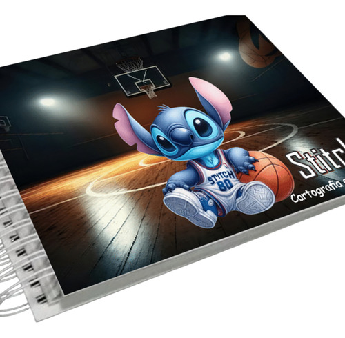 Caderno De Desenho Lilo & Stitch 48 Fls Escolar Cor Preto