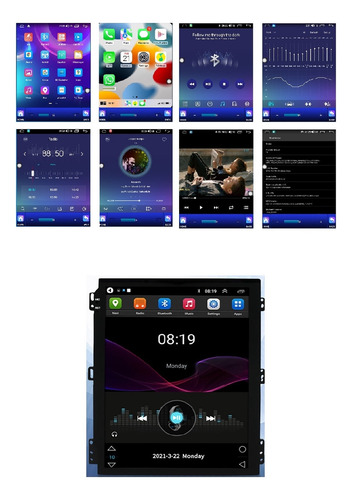 Multimídia Android Tesla Jeep Cherokee 2014-2021 2+32gb 9p Cor Preto/prata Fosco