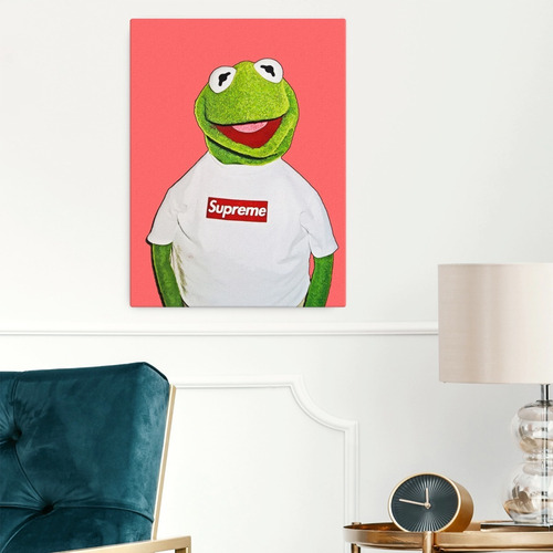 Cuadro Kermit The Frog Supreme En Canvas Con Bastidor