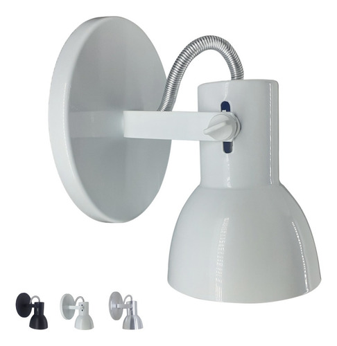 Arandela Externa Sobrepor Teto Parede Moderna P/ Lâmpada Led Cor Branco 110V/220V