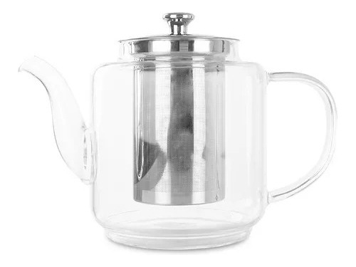 Tetera Vidrio Infusor Acero Inox. Tapa 900ml Pettish Online