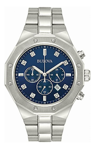 Reloj Bulova Para Hombres 44mm, Pulsera De Acero Inoxidable