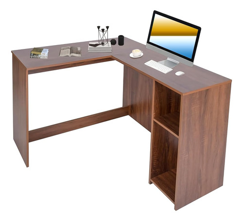 Furniturer Computer Desk Home Office Writing Corner Gaming T