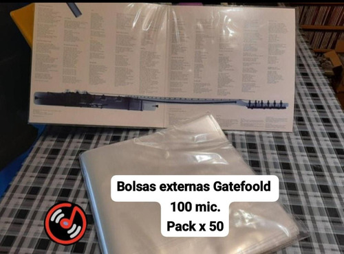 Bolsas Para Vinilos - Gatefold - 100 Micrones Paq.x 50 Unid.