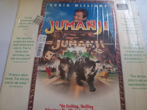 Laserdisc Jumanji Robin Williams Película Widescreen Inglés