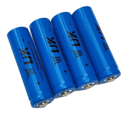 Bateria Recargable 14500 3.7v 5200 Mah Pilas Paquete 4 Piezs