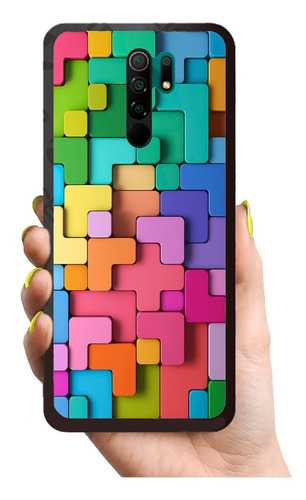 Funda Xiaomi Redmi 9 Tetris De Colores Tpu/pm  Uso Rudo