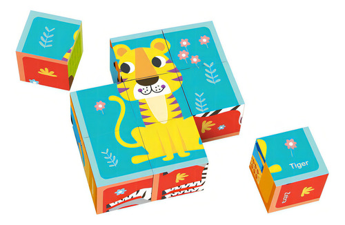 Quebra-cabeça Em Blocos De Encaixe Animais - Tooky Toy