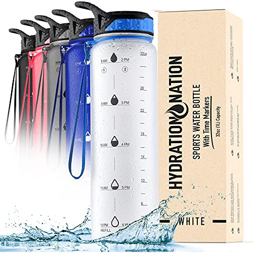 Botella De Agua Hydration Nation (32 Oz) Con Marcador De Tie