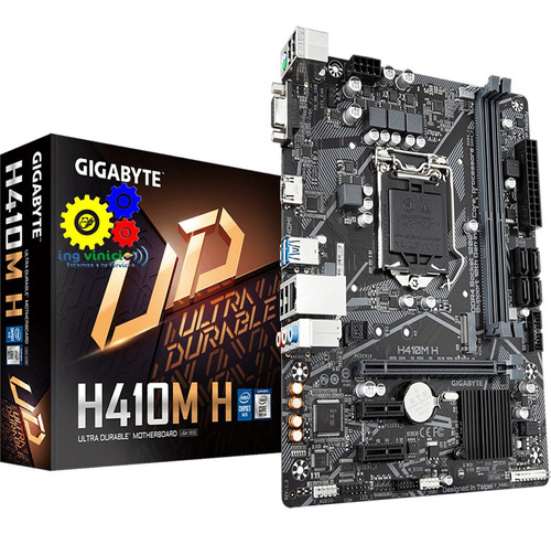 Mainboard Gigabyt H410mh Lga1200 10ma Ddr4, Video Vga, Hdmi,