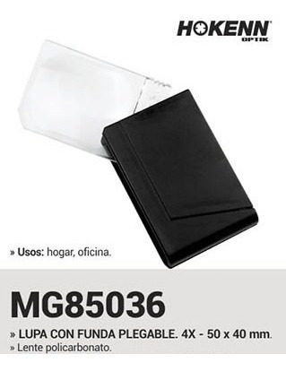Imagen 3 de 6 de Lupa Hokenn Mg85036 4x - 50x40mm Plegable De Bolsillo