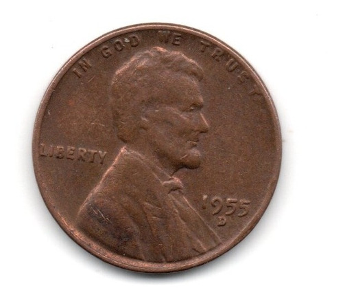 Estados Unidos Usa Moneda 1 Cent Año 1955 D Km#a132 Lincoln