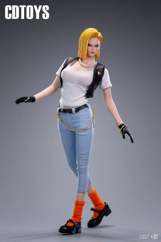 Imagen 5 de 8 de Set Ropa Y Cabeza 1/6 Cdtoys Phicen Dragon Ball Z Android 18