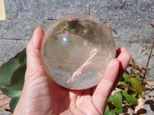 Esfera Bola de Cristal Pedra Quartzo Extra Transparente Tamanho G Cod 720.1  - Loja CristaisdeCurvelo