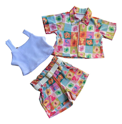 Conjunto Infantil Menina Casaquinho Blogueirinha Short