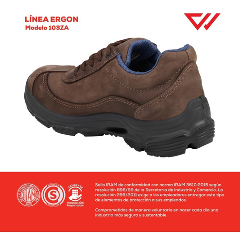 Imagen 6 de 9 de Calzado De Seguridad Conwork Ergon 103za Titan Chocolate
