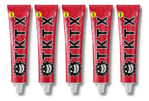 5pcs Tattoo Tktx Cream 55% 10g Red