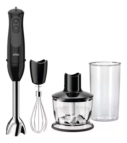 Mixer Con Accesorios Braun Mq3135bk 900w 11 Vel + Turbo