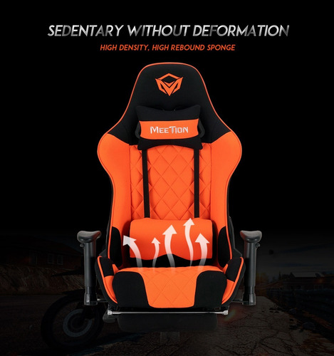 Imagen 6 de 9 de Silla Gamer Reclinable Con Masajeador Meetion Chr 25