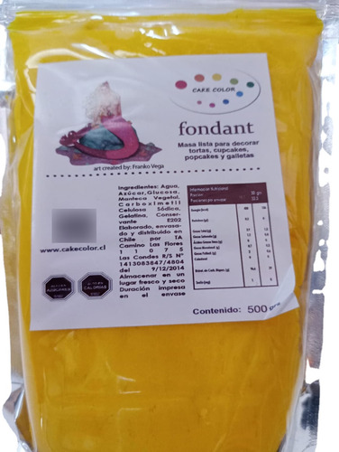 Fondant 500 Gramos, De Calidad Cake Color, Reposteria