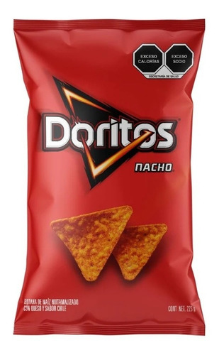 Botana Doritos Nacho Con Queso Y Sabor A Chile 223g 10pzas
