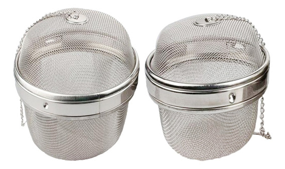 NOBRAND Té Filtro IBHT Acero Inoxidable de Bloqueo Especias té colador de Malla infusor de té de la Bola de Gran tamaño 8 x 8 cm 1 