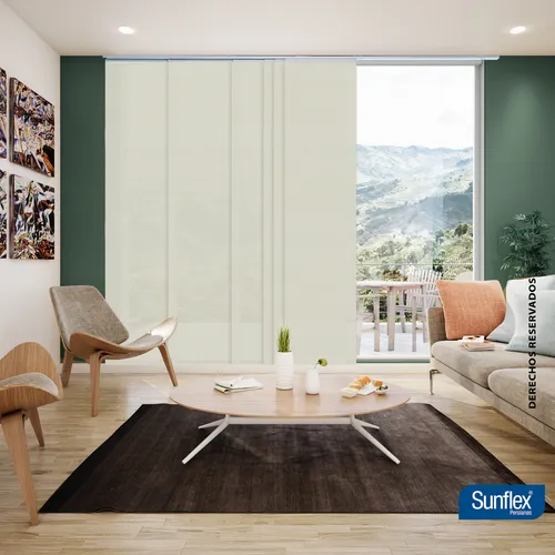Panel Japones Solarscreen Ancho 180cm Alto 220cm Color Arena Arena