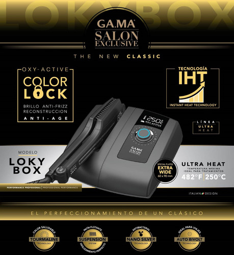 Planchita Profesional Gama Salon Exclusive Loky Box 250ºc