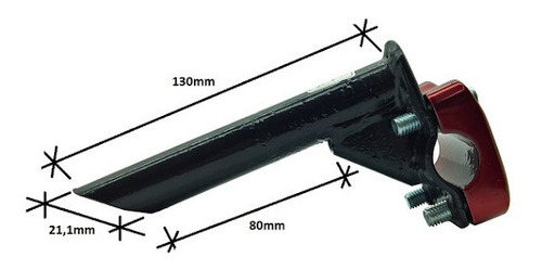 Imagem 3 de 3 de Avanço Mesa Suporte De Guidão 22.2mm 7/8 X 21.1mm Bike