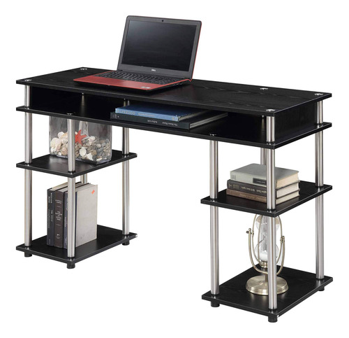 Escritorio Designs2go Negro Para Estudiante Sin Herramientas