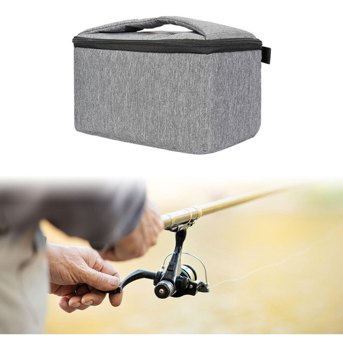 Carrete De Pesca Bolsa Organizador Para Balsa Carrete Gris