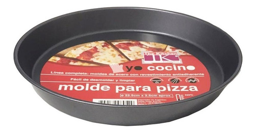 Pizzera Antiadherente Teflon Fuente Horno 23cm Tk  Silmar