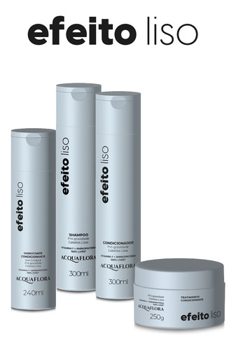 Shampoo Efeito Liso Cabelos Lisos E Limpos Acquaflora 300ml