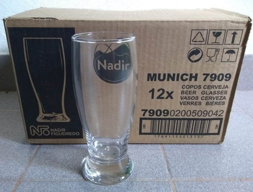 Vaso Cervecero Munich Nadir Vidrio 530cc Pack X 12