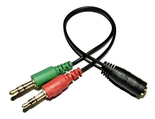 Imagen 1 de 4 de Adaptador Jack 3.5 Mm Para Pc Celular Ps4 A Mic Y Auricular