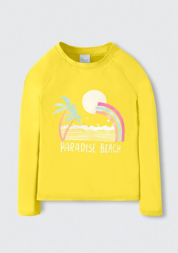 Camiseta Praia Infantil Menina Com Proteção Solar
