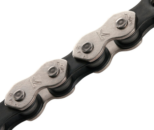 Imagem 2 de 2 de Corrente Kmc K1 Wide Prata/preto 112l 1v Grossa Fixa Bmx